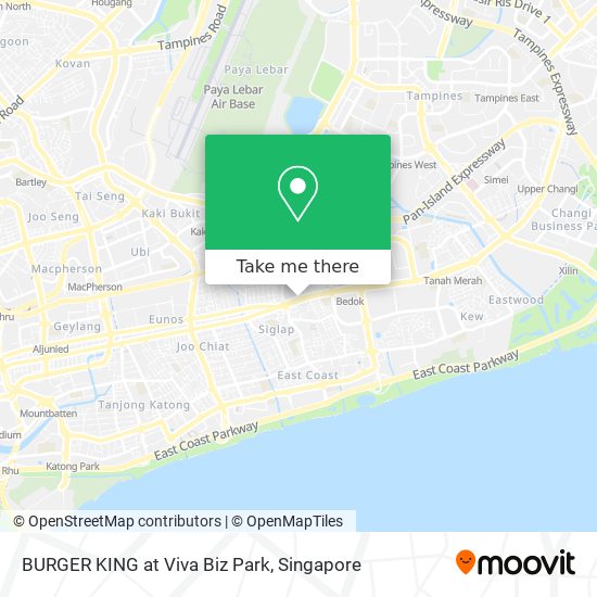 BURGER KING at Viva Biz Park map