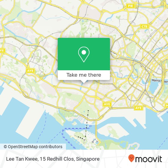 Lee Tan Kwee, 15 Redhill Clos map