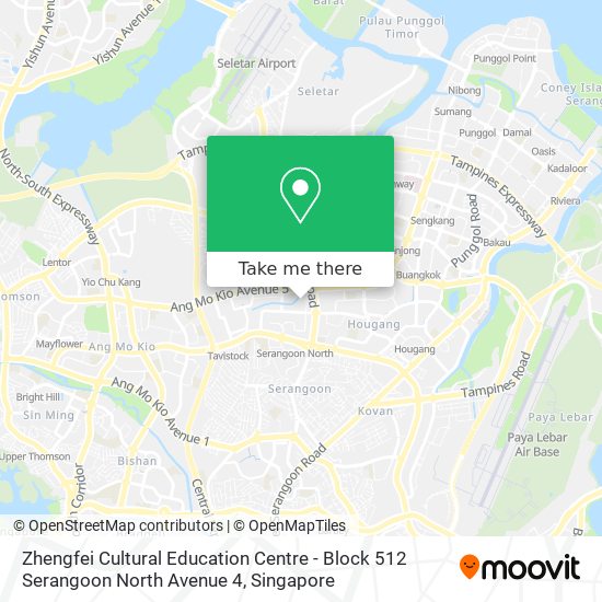 Zhengfei Cultural Education Centre - Block 512 Serangoon North Avenue 4 map