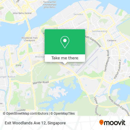 Exit Woodlands Ave 12 map