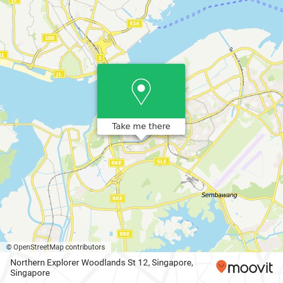 Northern Explorer Woodlands St 12, Singapore map