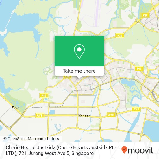 Cherie Hearts Justkidz (Cherie Hearts Justkidz Pte. LTD.), 721 Jurong West Ave 5地图