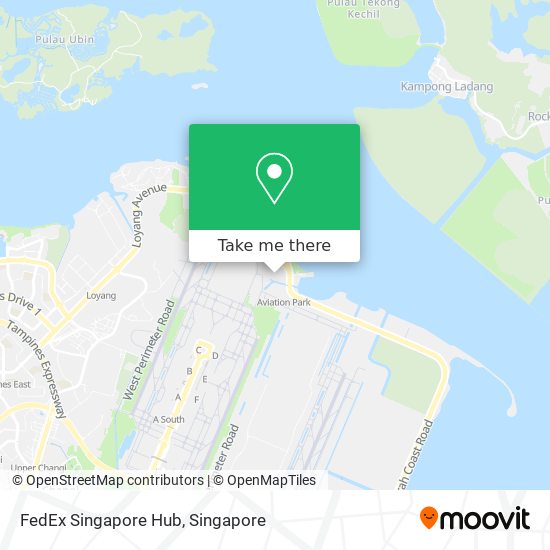 FedEx Singapore Hub map