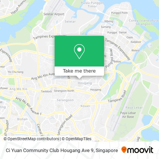 Ci Yuan Community Club Hougang Ave 9 map