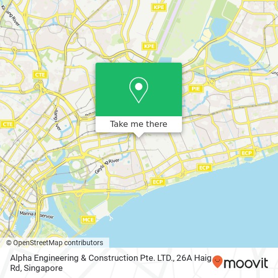 Alpha Engineering & Construction Pte. LTD., 26A Haig Rd地图