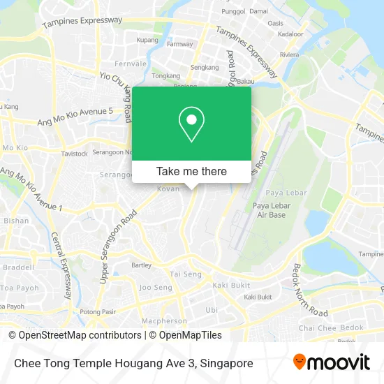 Chee Tong Temple Hougang Ave 3地图