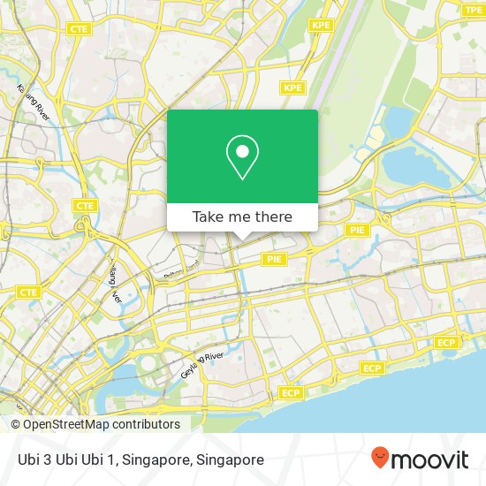 Ubi 3 Ubi Ubi 1, Singapore map