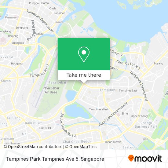 Tampines Park Tampines Ave 5 map
