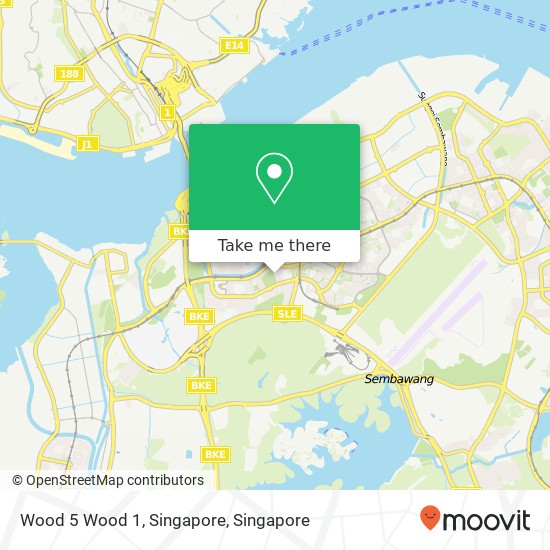 Wood 5 Wood 1, Singapore map