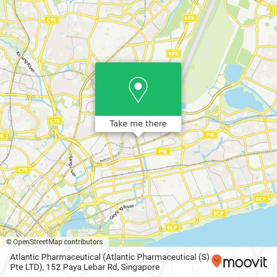 Atlantic Pharmaceutical (Atlantic Pharmaceutical (S) Pte LTD), 152 Paya Lebar Rd map