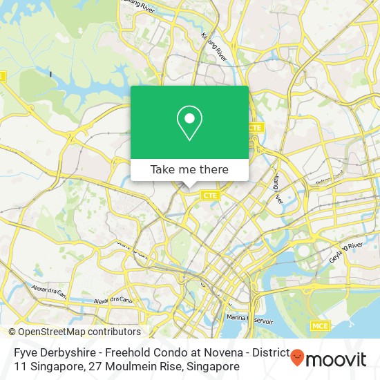 Fyve Derbyshire - Freehold Condo at Novena - District 11 Singapore, 27 Moulmein Rise地图