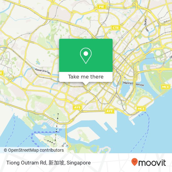 Tiong Outram Rd, 新加坡地图
