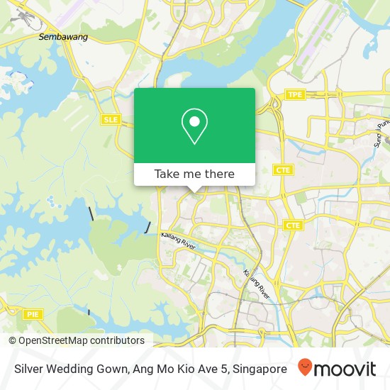 Silver Wedding Gown, Ang Mo Kio Ave 5 map