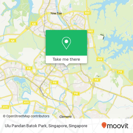 Ulu Pandan Batok Park, Singapore map