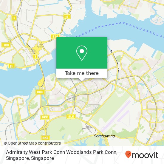 Admiralty West Park Conn Woodlands Park Conn, Singapore map