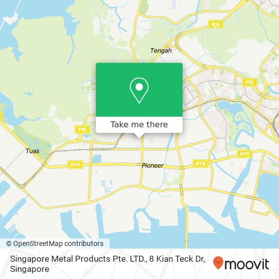 Singapore Metal Products Pte. LTD., 8 Kian Teck Dr地图