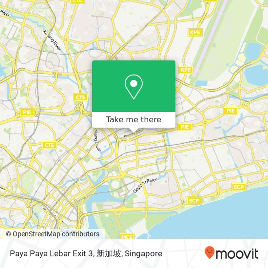 Paya Paya Lebar Exit 3, 新加坡 map