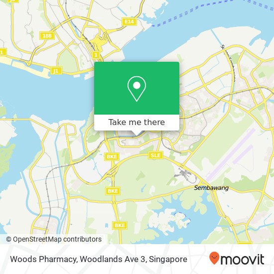 Woods Pharmacy, Woodlands Ave 3 map