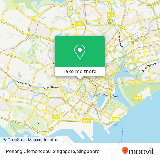 Penang Clemenceau, Singapore map