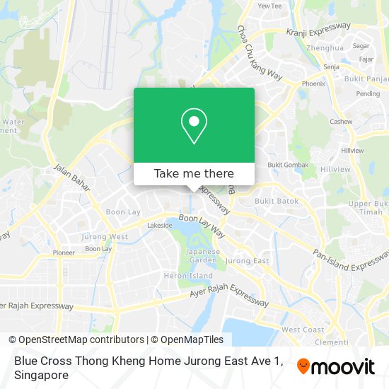 Blue Cross Thong Kheng Home Jurong East Ave 1 map