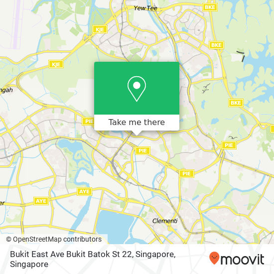 Bukit East Ave Bukit Batok St 22, Singapore map