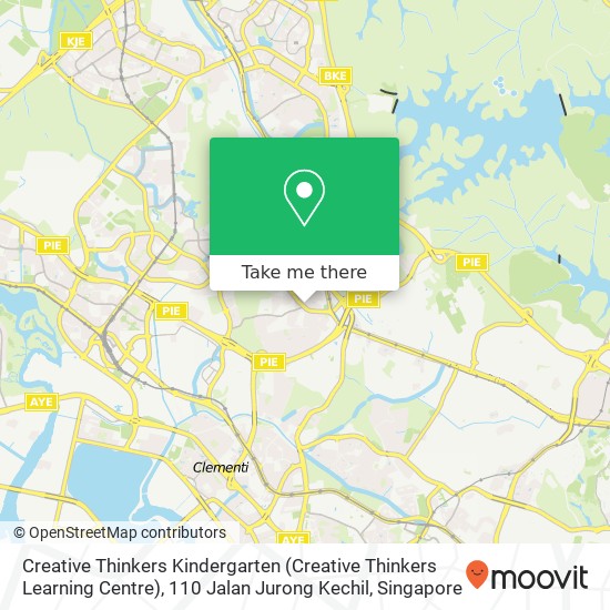 Creative Thinkers Kindergarten (Creative Thinkers Learning Centre), 110 Jalan Jurong Kechil map