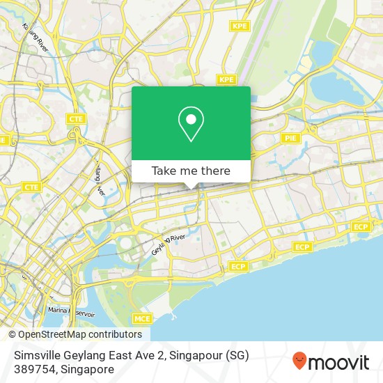 Simsville Geylang East Ave 2, Singapour (SG) 389754 map