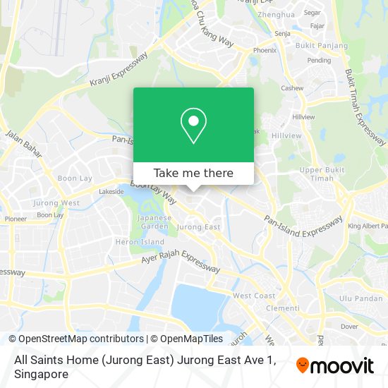 All Saints Home (Jurong East) Jurong East Ave 1 map