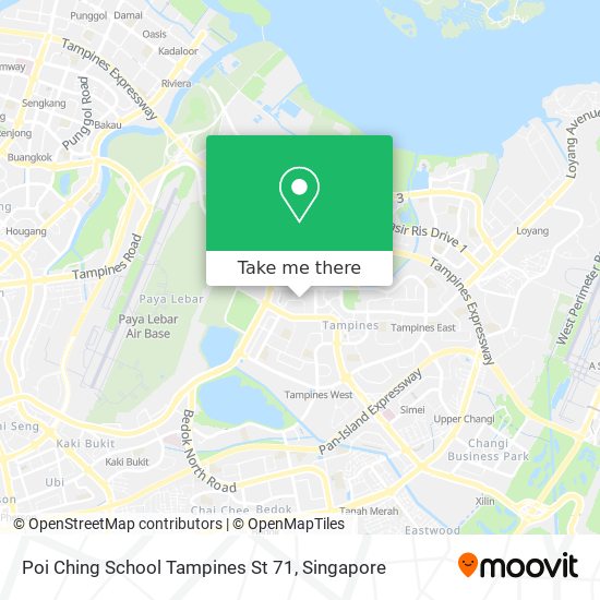 Poi Ching School Tampines St 71 map