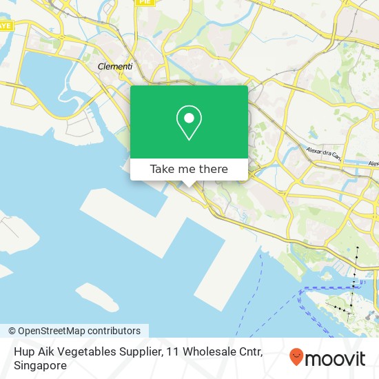 Hup Aik Vegetables Supplier, 11 Wholesale Cntr map