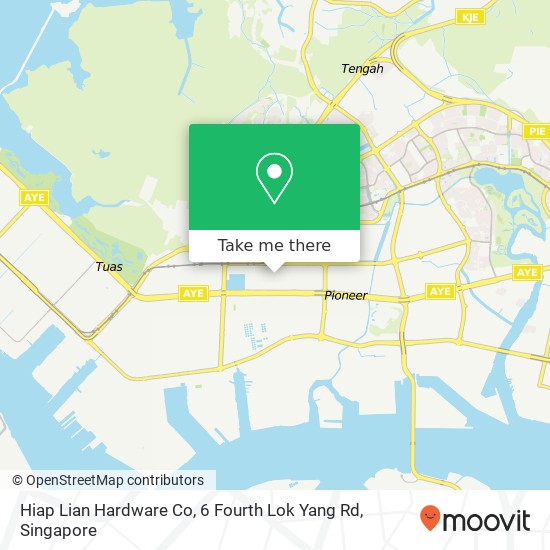 Hiap Lian Hardware Co, 6 Fourth Lok Yang Rd map