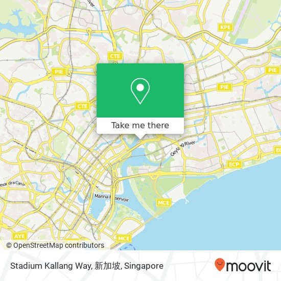 Stadium Kallang Way, 新加坡地图