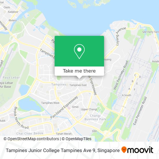 Tampines Junior College Tampines Ave 9 map