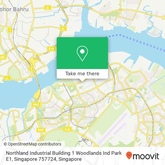 Northland Industrial Building 1 Woodlands Ind Park E1, Singapore 757724 map
