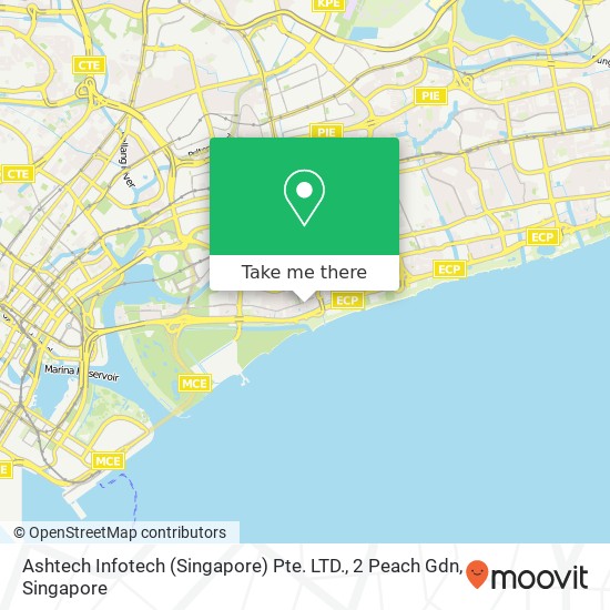 Ashtech Infotech (Singapore) Pte. LTD., 2 Peach Gdn map