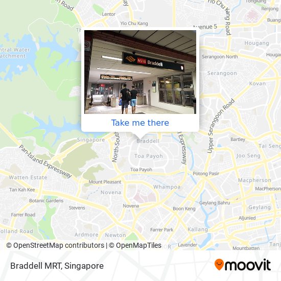 How to get to Braddell MRT in Singapore by metro, bus or MRT & LRT?