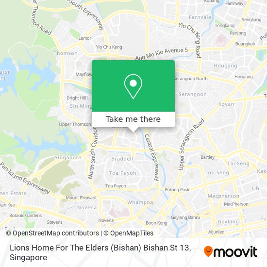 Lions Home For The Elders (Bishan) Bishan St 13 map