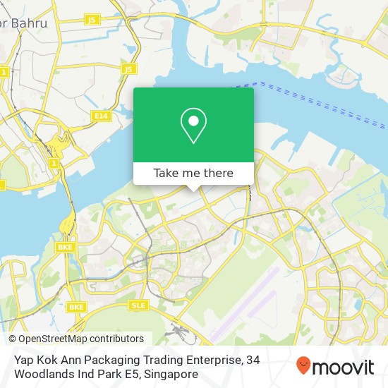 Yap Kok Ann Packaging Trading Enterprise, 34 Woodlands Ind Park E5 map