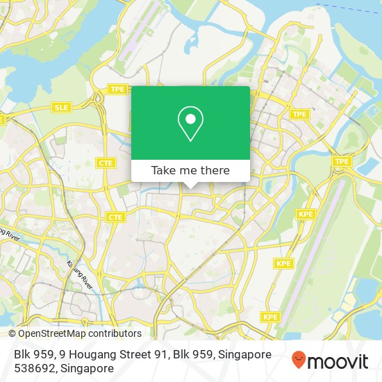 Blk 959, 9 Hougang Street 91, Blk 959, Singapore 538692地图