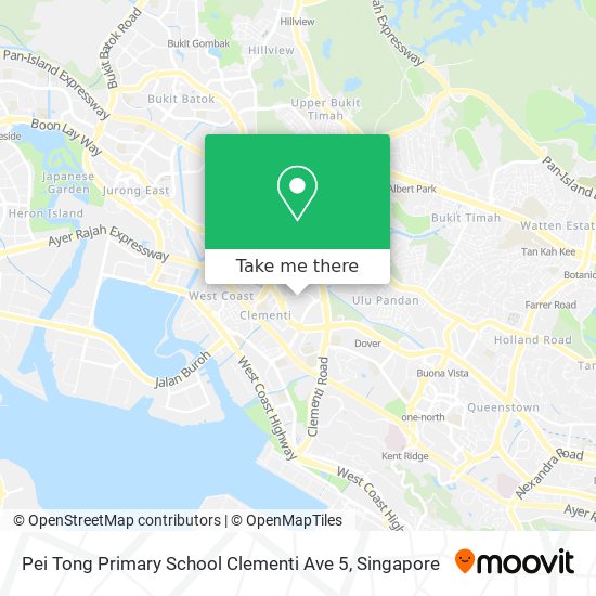 Pei Tong Primary School Clementi Ave 5 map