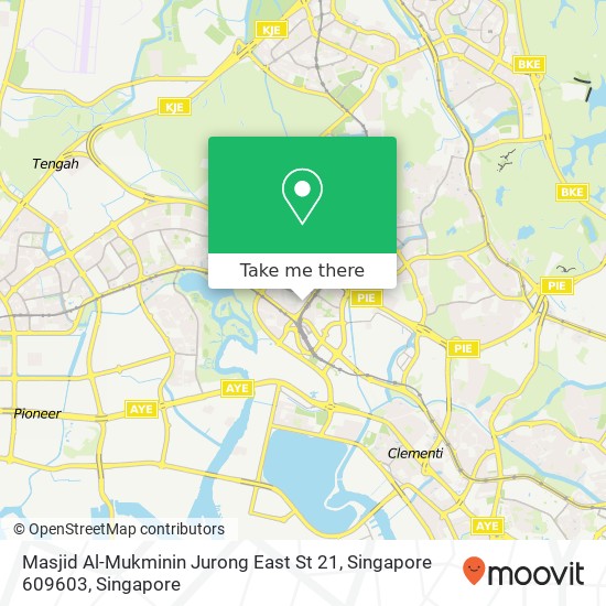 Masjid Al-Mukminin Jurong East St 21, Singapore 609603地图