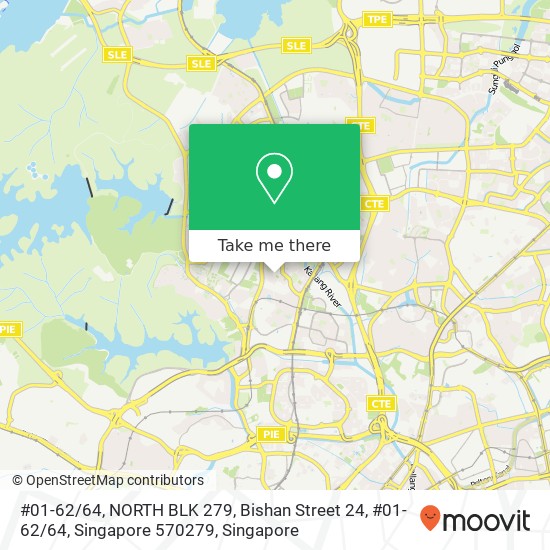 #01-62 / 64, NORTH BLK 279, Bishan Street 24, #01-62 / 64, Singapore 570279 map