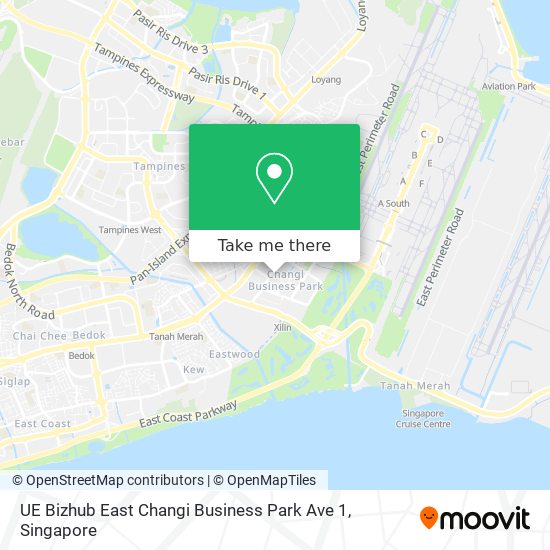 UE Bizhub East Changi Business Park Ave 1 map