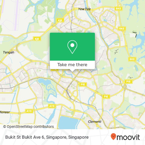 Bukit St Bukit Ave 6, Singapore map