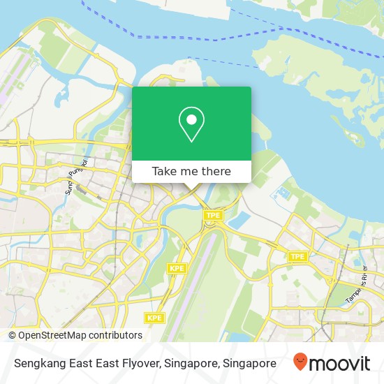 Sengkang East East Flyover, Singapore map