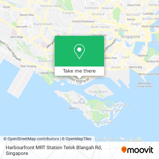 Harbourfront MRT Station Telok Blangah Rd map