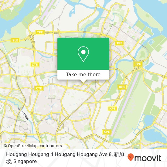 Hougang Hougang 4 Hougang Hougang Ave 8, 新加坡地图