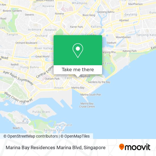 Marina Bay Residences Marina Blvd map