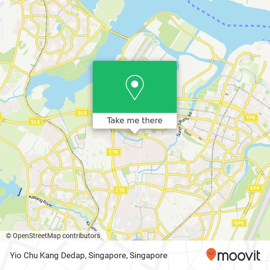 Yio Chu Kang Dedap, Singapore map