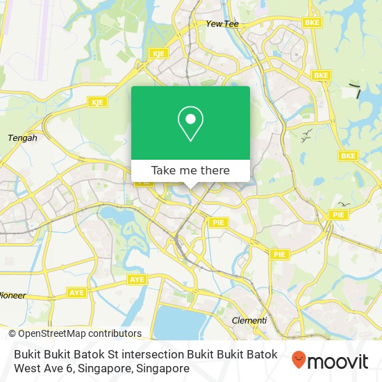 Bukit Bukit Batok St intersection Bukit Bukit Batok West Ave 6, Singapore map